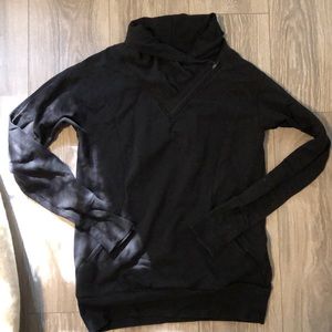 Black zella sweatshirt with zip collar